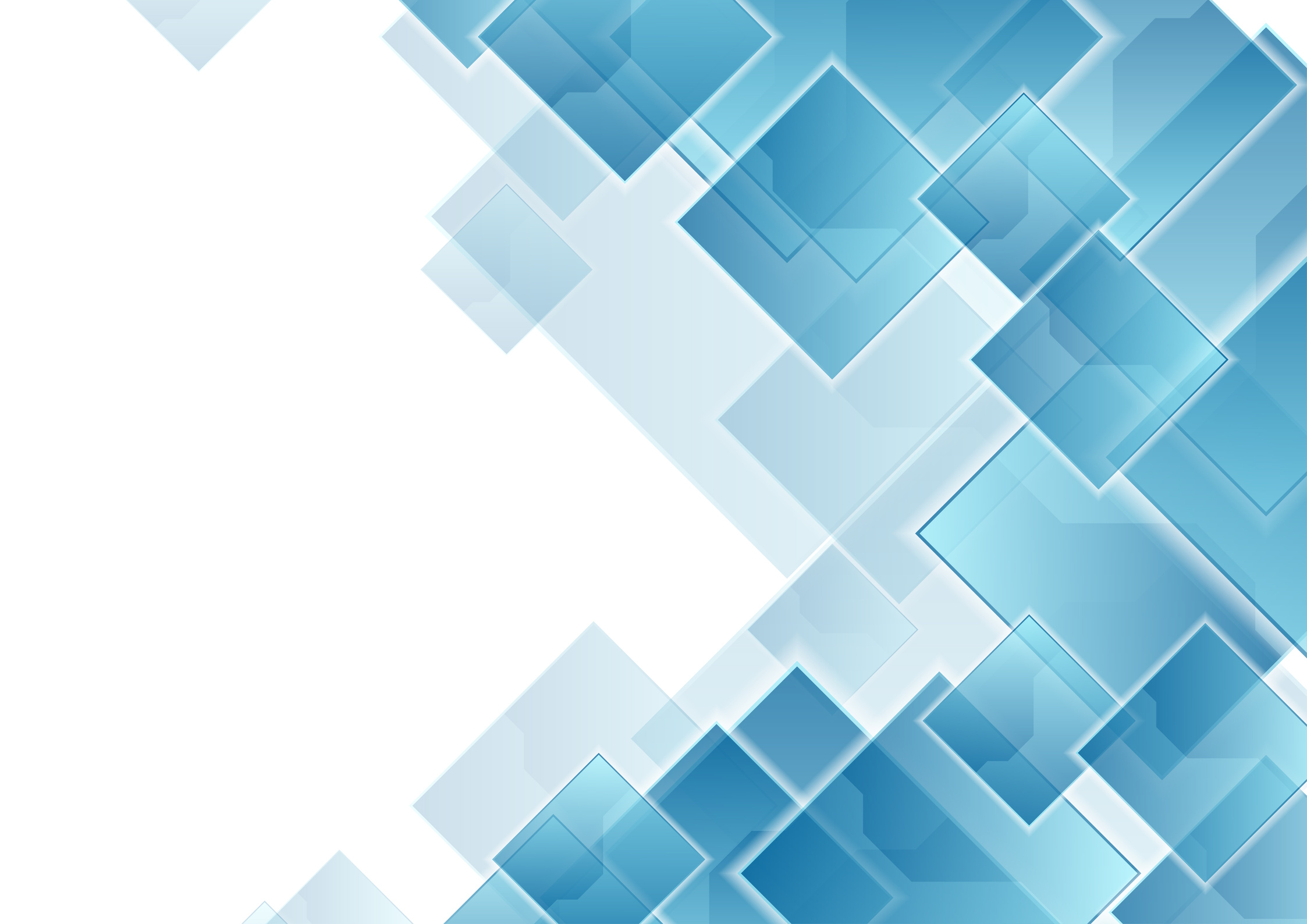 Blue tech squares abstract geometric background